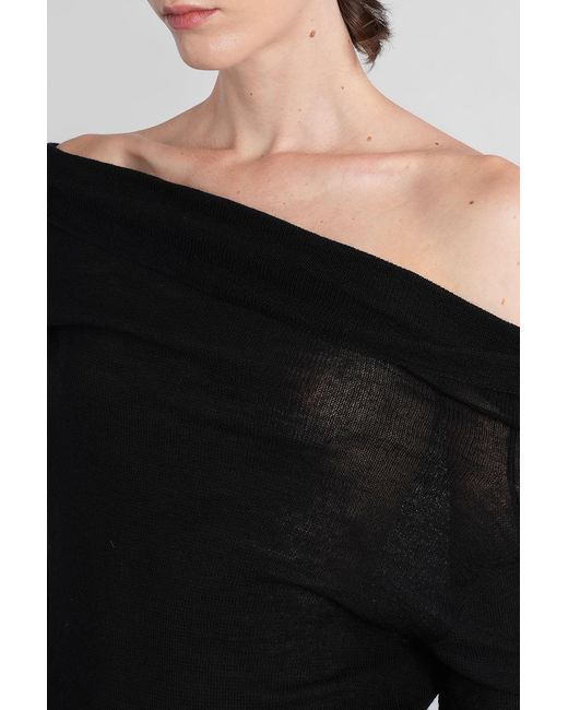 Ann Demeulemeester Barbro Long Dress In Black Wool