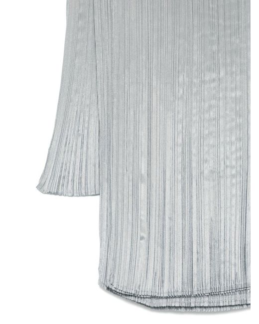 Pleats Please Issey Miyake Gray Madame-T Pleated Stole