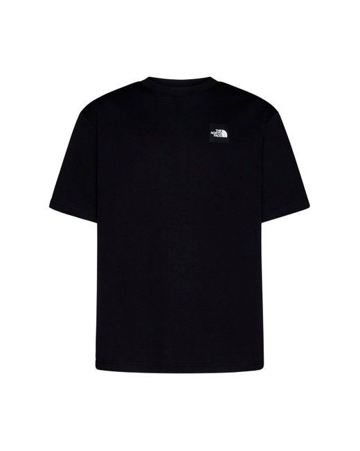 The North Face Black Logo Patch Crewneck T-Shirt for men