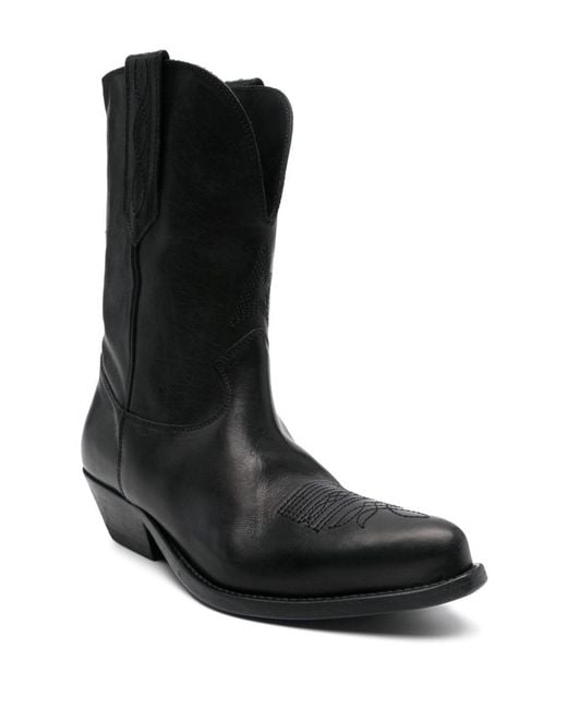 Golden Goose Deluxe Brand Black Smooth Grain Leather Ankle Boots