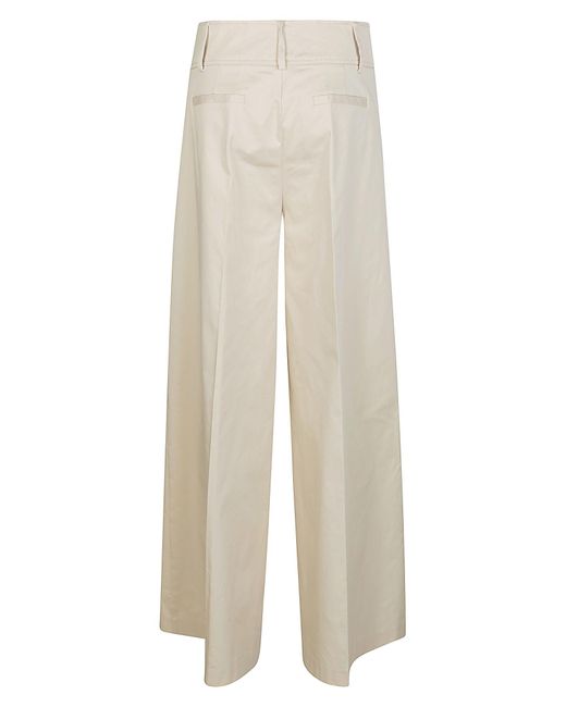 Pinko White Wide-Leg Trousers