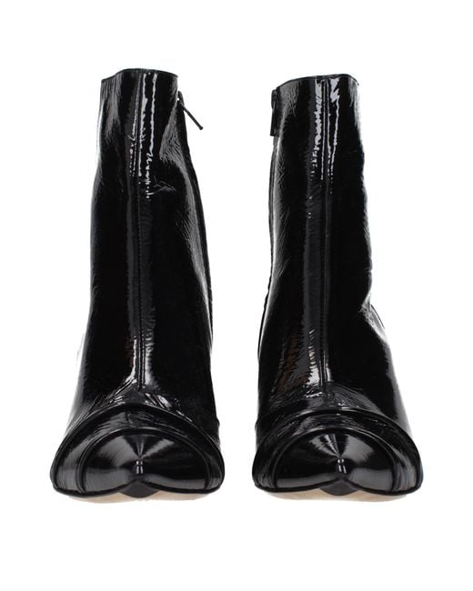 Maison Margiela Black Leather Ankle Boots