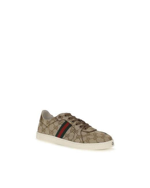 Gucci Natural Polyester Athletic Sneakers