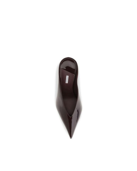 Le Silla Brown Calf Leather Bos Taurus Mules