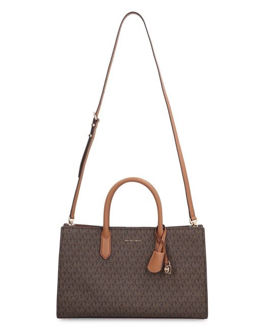 MICHAEL Michael Kors Brown Handbag Scarlett Printed Canvas-Acorn Pvc Handbags
