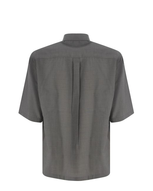Costumein Gray Shirt Stefano Made Of Fresh Wool for men