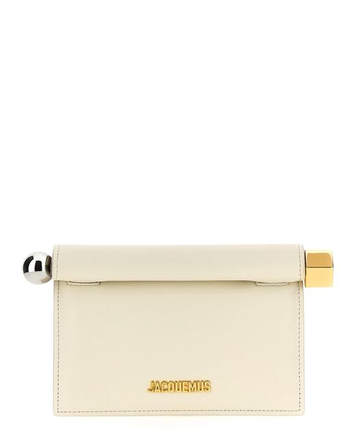 Jacquemus Natural La Petite Pochette Rond Carré Clutch