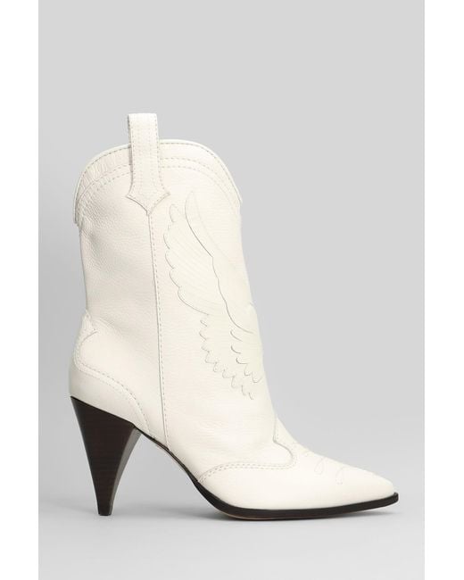 Sophia Webster White Cherub Texan Ankle Boots