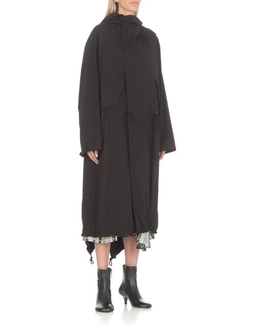 Y's Yohji Yamamoto Black Cotton Coat