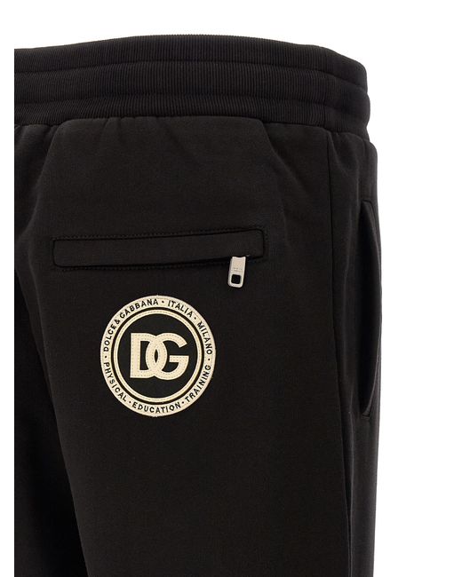 Dolce & Gabbana Black Cotton Joggers (Workout Pants) for men