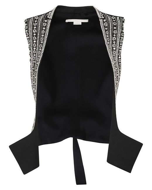 Stella McCartney Black Crystal-Embellished Vest