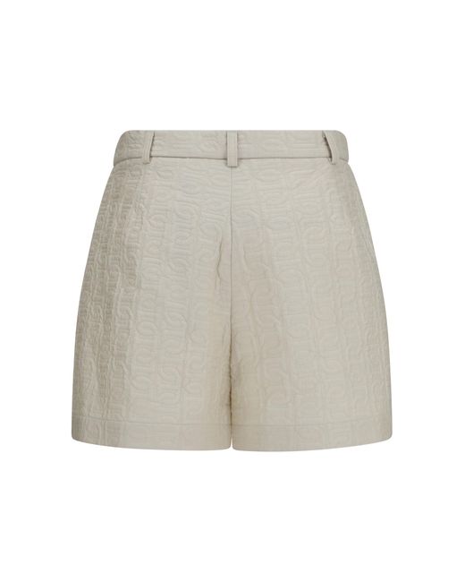 Moncler Gray Shorts Logo Polyamide
