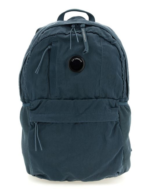 C P Company Blue Polyamide Backpack for men