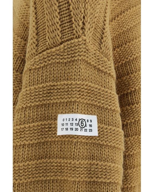 MM6 by Maison Margiela Natural Wool Turtleneck Sweater for men