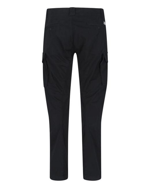 C P Company Black Trousers Cotton for men