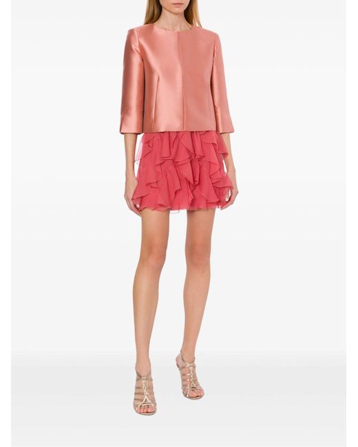 Alberta Ferretti Pink Satin Jacket