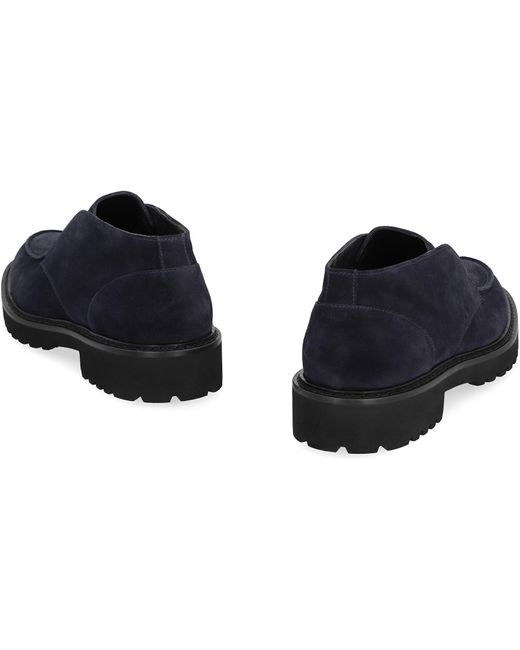 Doucal's Blue Suede Desert Boots for men