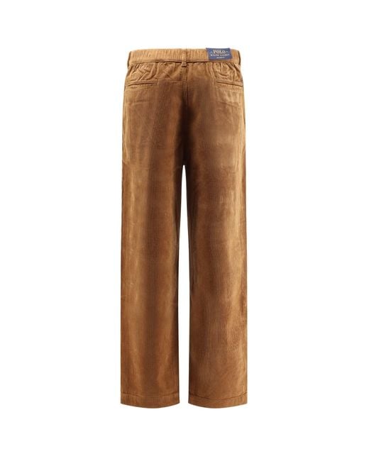 Polo Ralph Lauren Brown Relaxed Fit Corduroy Trousers for men