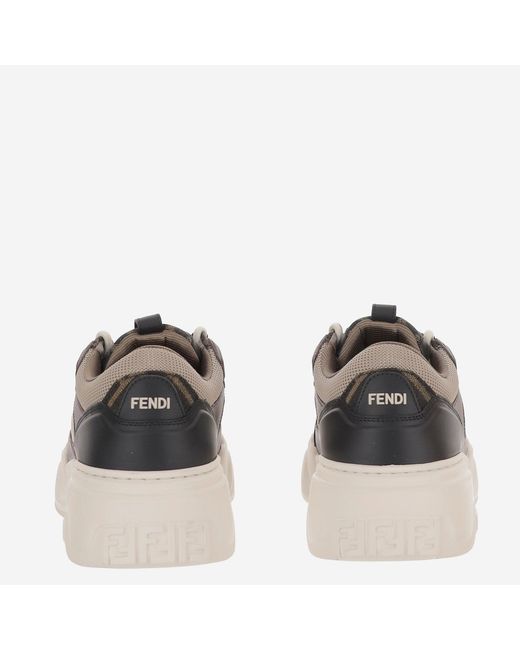 Fendi Brown Sneakers Force Trainers for men