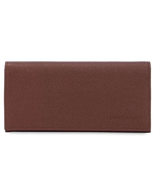 Longchamp Brown Leather Wallet & Purses