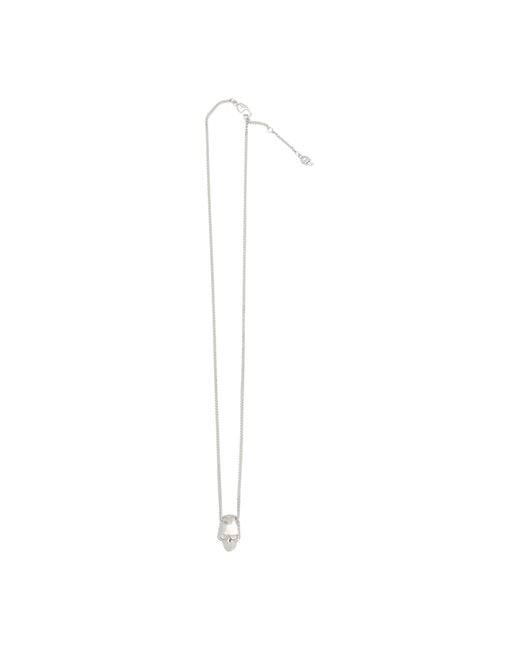 McQueen White Skull Necklace Brass Necklaces for men