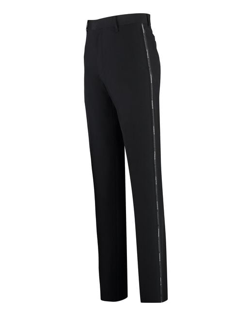 Givenchy Black Tailored Wool Trousers for men
