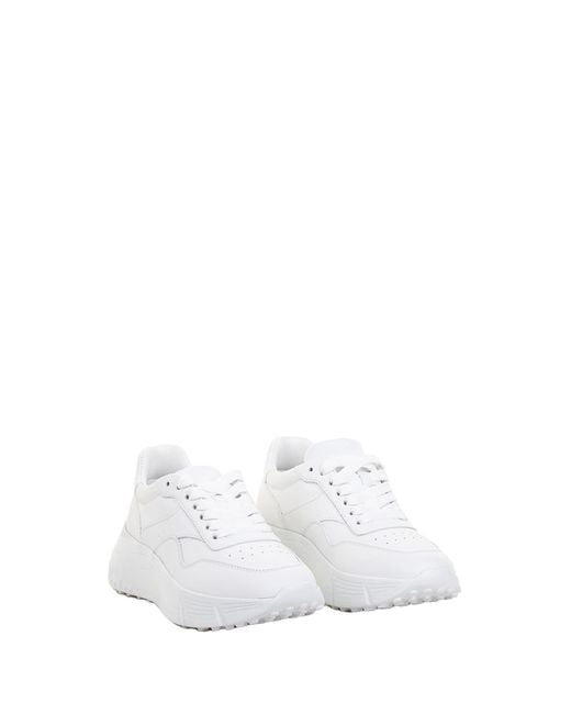 Hogan White Hi-Fi Platform Leather Sneaker