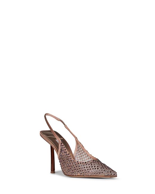 Le Silla Natural Slingback Heels Gilda Mordore Lambskin Pumps