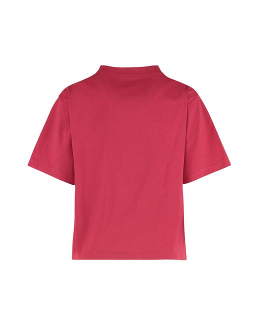 Balenciaga Red Classic Medium Fit T-Shirt Cotton T-Shirts & Jerseys