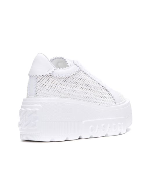 Casadei White Platform Sneakers