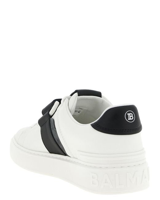Balmain White B-Court Sneakers for men