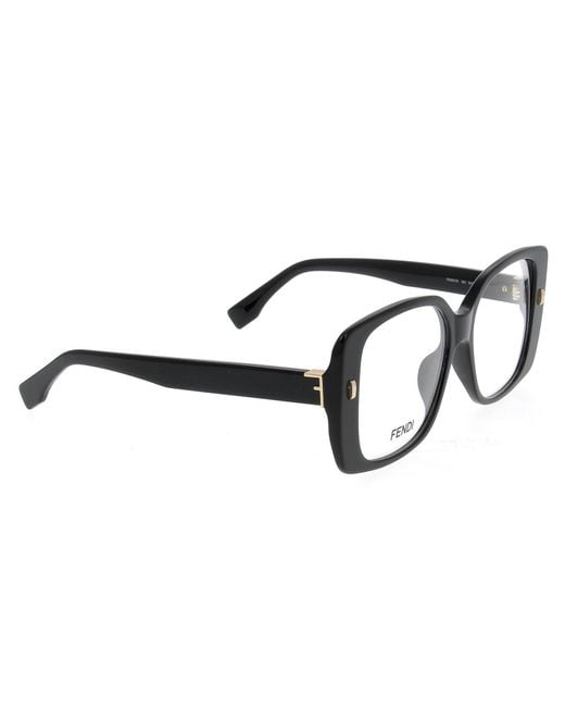 Fendi Black Square Frame Glasses