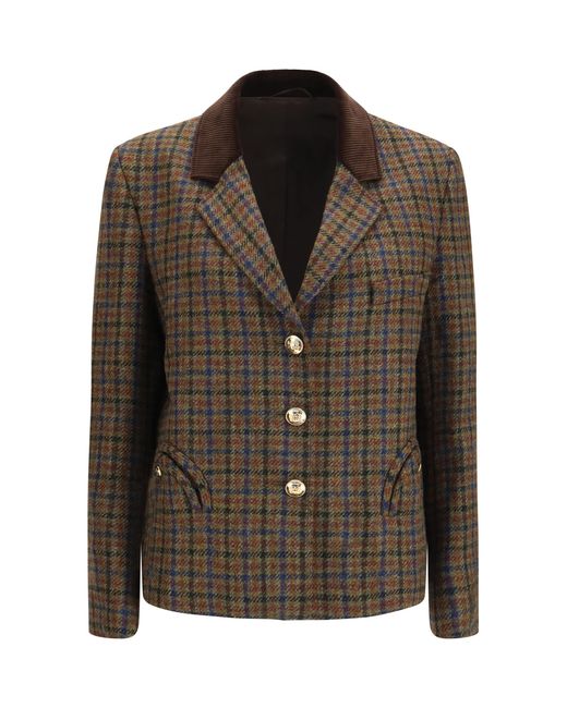 Blazé Milano Black Blazer Shelley- Tweed Merino Wool (Ovis Aries) Blazers