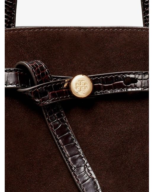 Tory Burch Brown Suede Satchel Bag Romy Shoulder