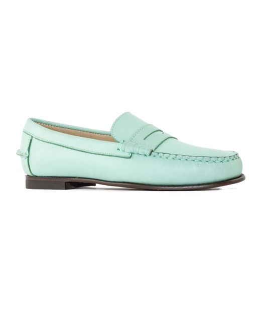 Sebago Green Ice Smooth Grain Leather Loafer