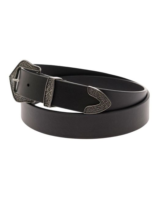 Off-White c/o Virgil Abloh Black Belt With Western Buckle In Leather Man for men