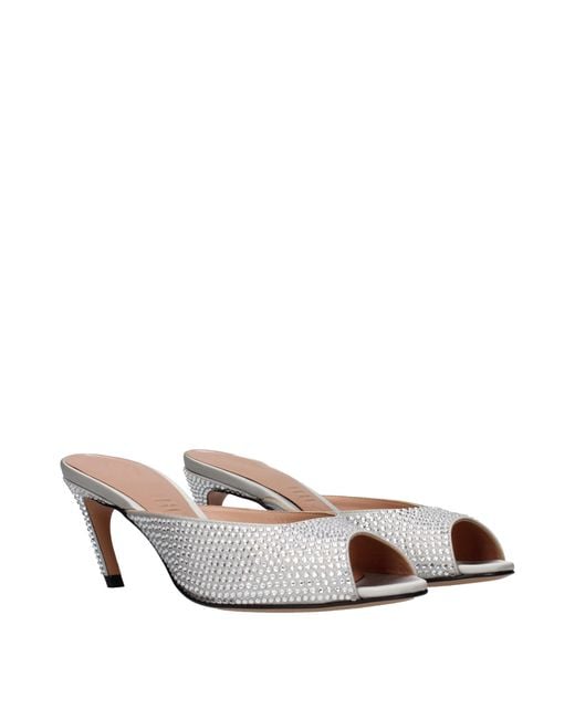 The Attico Metallic Ada Sandals Satin