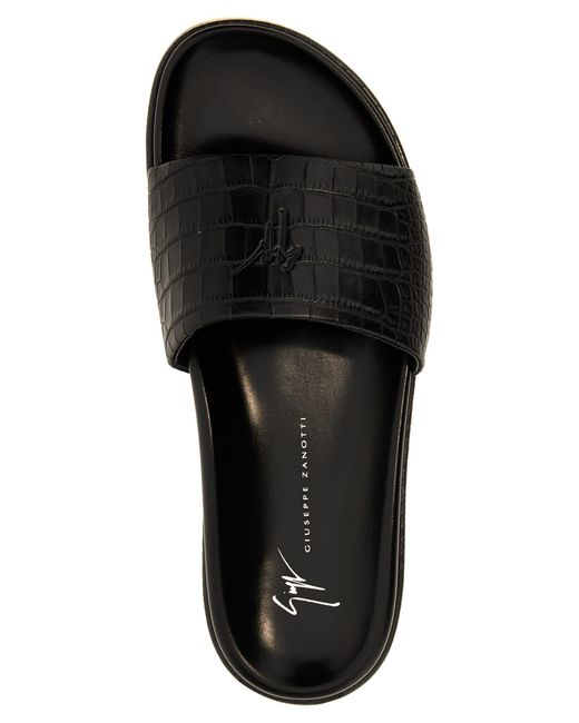 Giuseppe Zanotti Black Indi Sandals for men