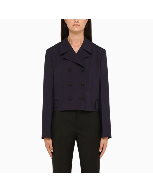 Gucci Black Cosmo Mohair Double-breasted Jacket