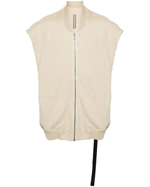 Rick Owens Natural Jumbo Flight Cotton Vest for men