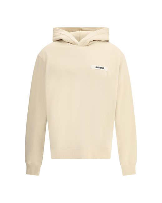 Jacquemus Natural Hooded Sweatshirt Cotton Sweatshirts for men