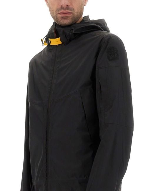Parajumpers Black Aso Waterproof Jacket for men