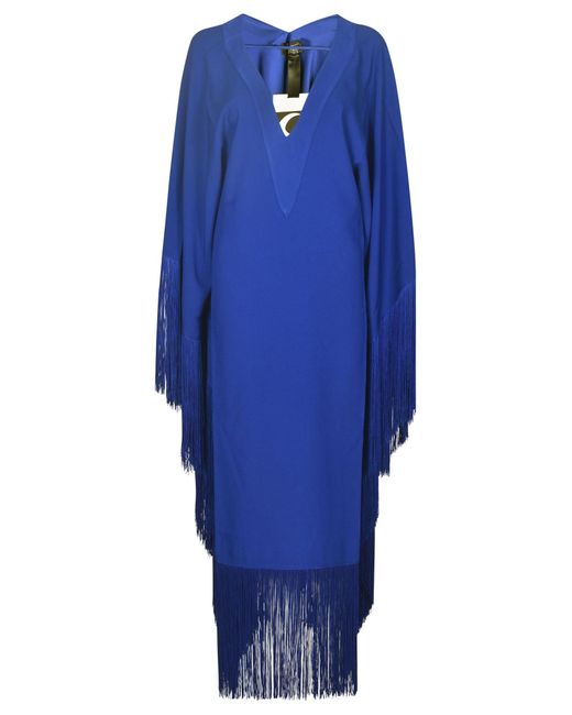 ‎Taller Marmo Blue Very Ross Viscose-Blend Kaftan Dress