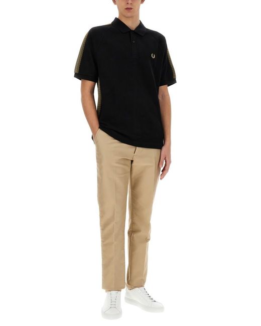 Fred Perry Black Polo With Logo for men