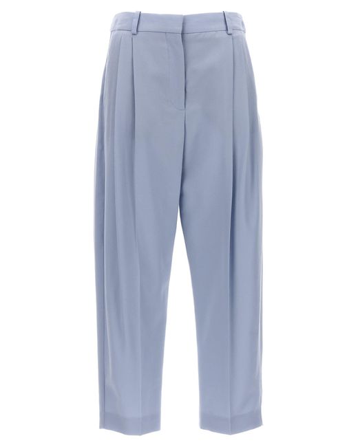Stella McCartney Blue Front Pleat Wool Pants