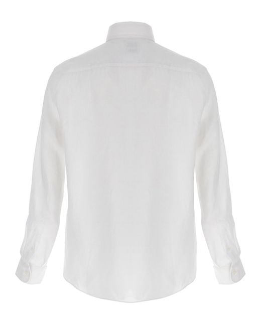 Brunello Cucinelli White Linen Blouse for men