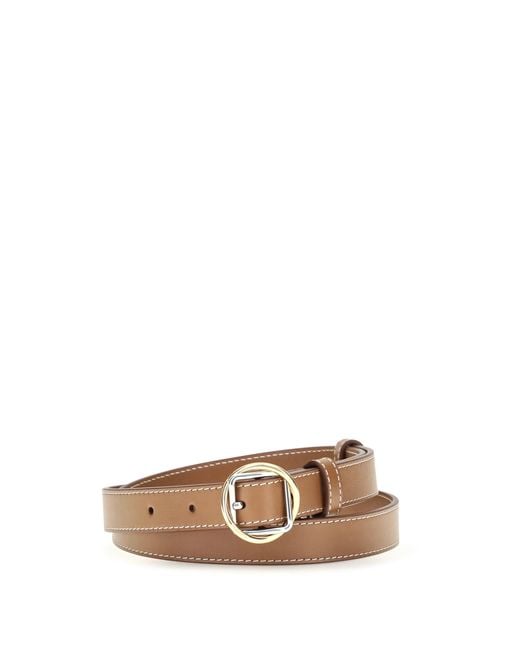 Jacquemus Multicolor Salon Slim Leather Belt Calf Bos Taurus E Braces