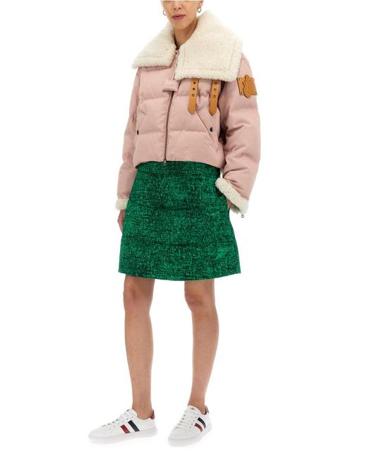 Moncler Genius Green Print Skirt 1 Polyamide Fiber