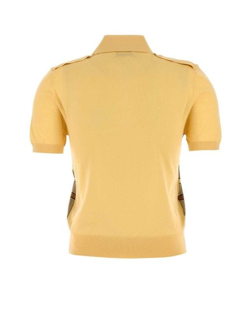 Miu Miu Yellow Wool Polo Shirt