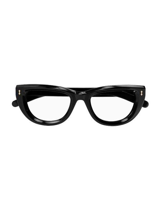 Gucci Black GG1521O Linea Rivets Eyeglasses